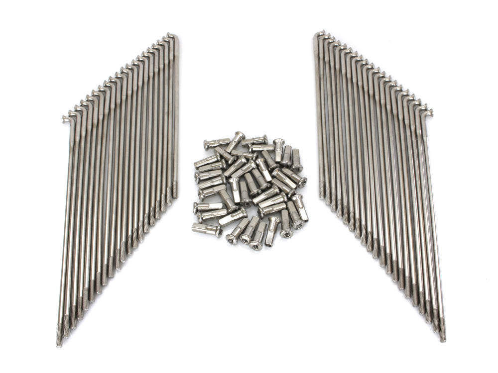 19in. Spokes - Stainless Steel. Fits Original Style H-D Deep Drop Center Rim when used in conjunction with 1997up H-D Style Wide Glide Front Hub. - Buchanans Spoke Rim