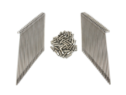 19in. Spokes - Stainless Steel. Fits Original Style H-D Deep Drop Center Rim when used in conjunction with Narrow Glide Hub 1973up & OEM H-D Mid Glide Front Hub 2006up. - Buchanans Spoke Rim