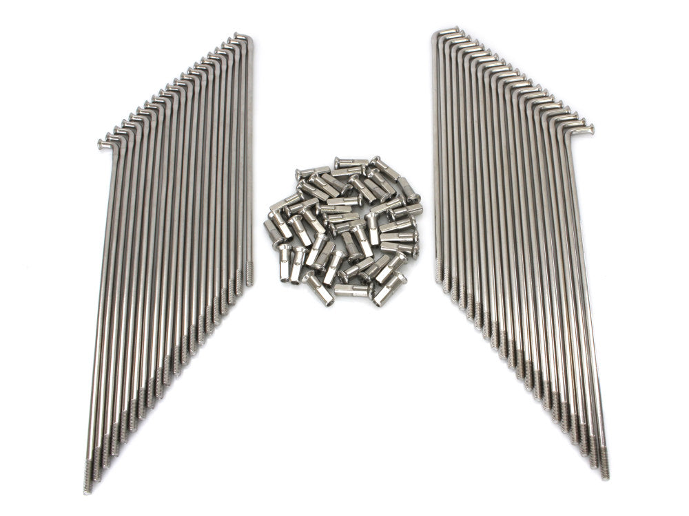 21in. Spokes - Stainless Steel. Fits Original Style H-D Drop Center Rims & Genuine H-D Smooth Profile Rims when used in conjunction with H-D Narrow Glide Hub 1973up & OEM H-D Mid Glide Front Hub 2006up. - Buchanans Spoke Rim