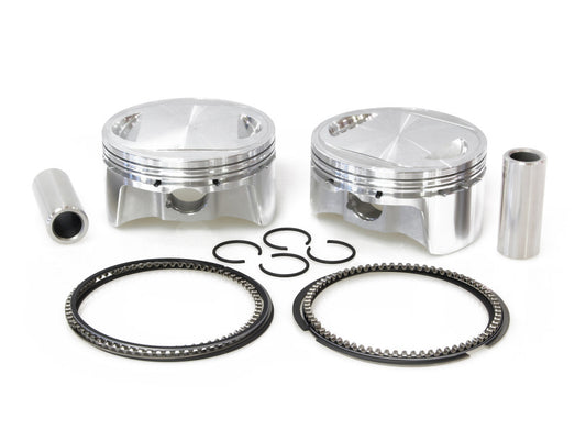 Standard Pistons with 10.75:1 Compression Ratio. Fits Twin Cam 2007-2017 96ci or 103ci to 107ci Big Bore Conversion. - CP Carrillo Pistons