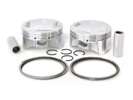 Standard Pistons with 11.0:1 Compression Ratio. Fits Twin Cam 2007-2017 96ci or 103ci to 107ci Big Bore Conversion. - CP Carrillo Pistons