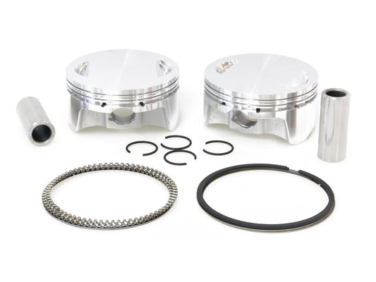 Standard Pistons with 10.25:1 Compression Ratio. Fits Twin Cam 2007-2017 96ci or 103ci to 107ci Big Bore Conversion. - CP Carrillo Pistons