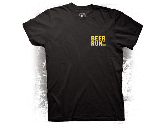 Crooked Clubhouse Black Beer Run Short Sleeve Tee. X-Large. - Crooked Clubhouse