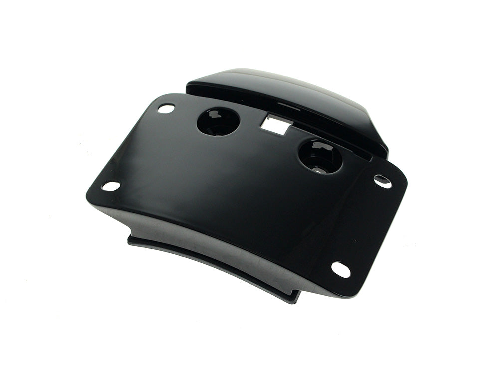 Curved Radius Number Plate Backing Plate - Black. Fits CVO Touring 2023up & Street Glide & Road Glide 2024up - Custom Dynamics