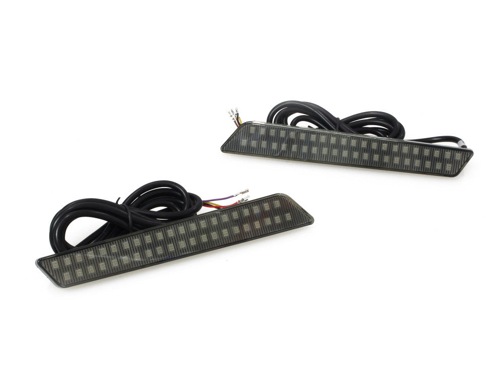 Saddlebag LED Latch Lights - Amber/Red. Fits Touring 2014-2023 - Custom Dynamics