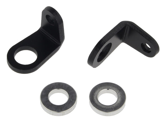 Micro Bullet Front Turn Signal Mounting Brackets - 'L' Bend - Black. - Custom Dynamics