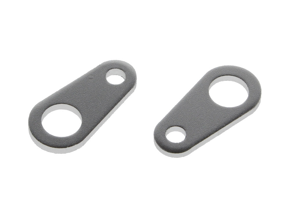 Micro Bullet Rear Turn Signal Mounting Brackets - Straight - Silver. - Custom Dynamics