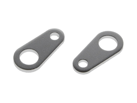Micro Bullet Rear Turn Signal Mounting Brackets - Straight - Silver. - Custom Dynamics