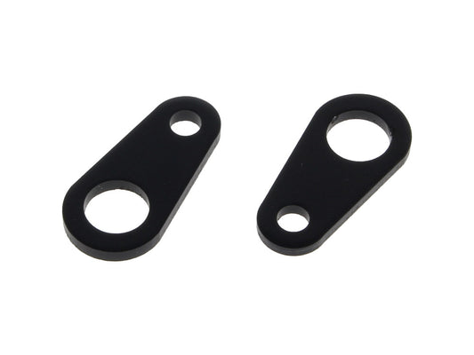 Micro Bullet Rear Turn Signal Mounting Brackets - Straight - Black. - Custom Dynamics