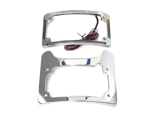Turn Signal Eliminator Kit - Chrome with Amber LED's for Turn Signals. Fits Most Touring 2014-2024 - Custom Dynamics
