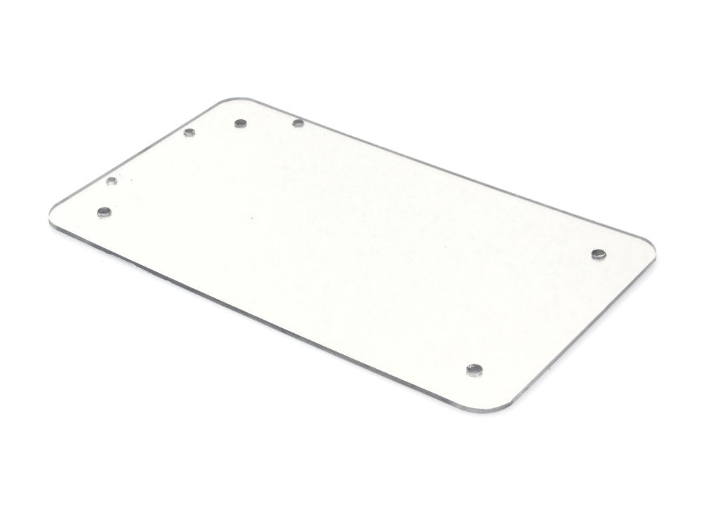 Flat Number Plate Backing Plate - Chrome. - Custom Dynamics