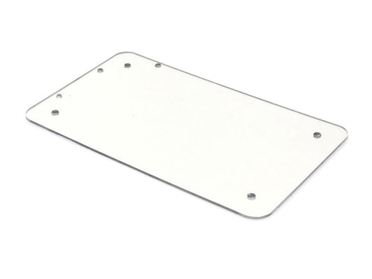 Flat Number Plate Backing Plate - Chrome. - Custom Dynamics