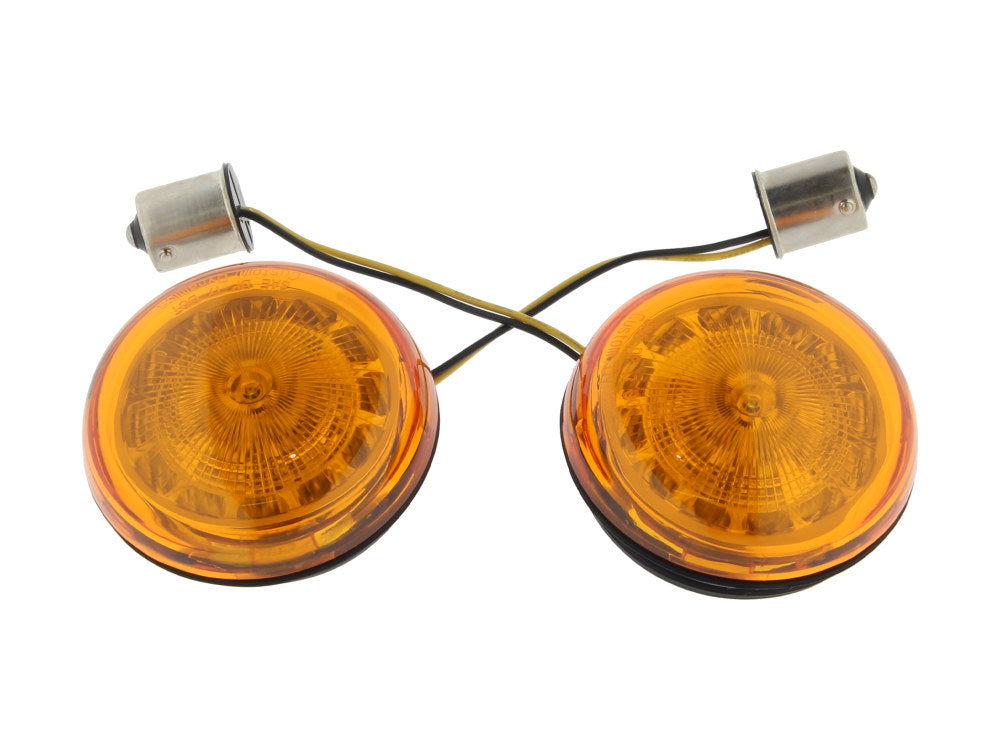 ProBeam LED Amber Turn Signal Inserts With Amber Lenses. Fits Front and Rear on most Models With OEM Bullet Style Indicators 2002up. - Custom Dynamics