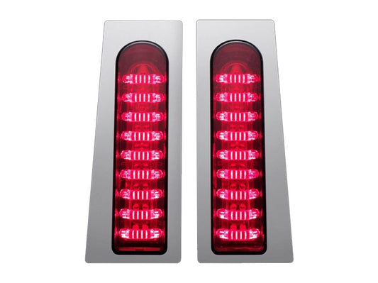 ProBeam LED Fillerz. Red with Smoke Lens - Chrome. Fits Ultra & Road King Touring Models 2014-2023 & Street/Road Glide ST 2022-2023 - Custom Dynamics