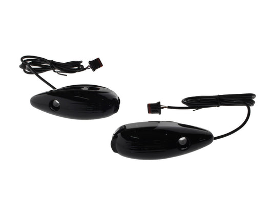 LED Front Dynamic Turn Signals - Black. Fits Road Glide 2015-2023 - Custom Dynamics