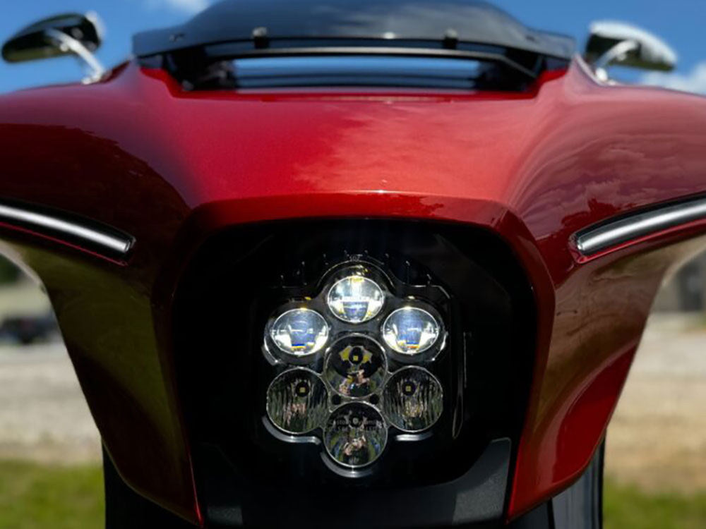 Shark Demon LED Headlight Kit - Black. Fits CVO Street Glide 2023up & Street Glide 2024up - Custom Dynamics