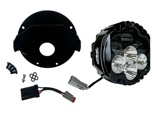 Shark Demon LED Headlight Kit - Black. Fits Softail Low Rider ST & El Diablo 2022up - Custom Dynamics