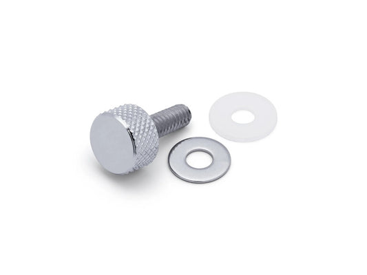 1/4in.-20 Knurled Seat Mount Screw - Chrome. Fits H-D 1996up - Ciro3D