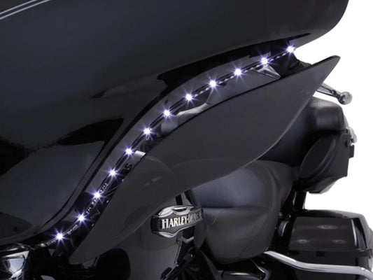 Bat Blades with Amber LED Turn Signals & White LED Running Lights. Fits Touring 2014-2023 with Batwing Fairing - Ciro3D