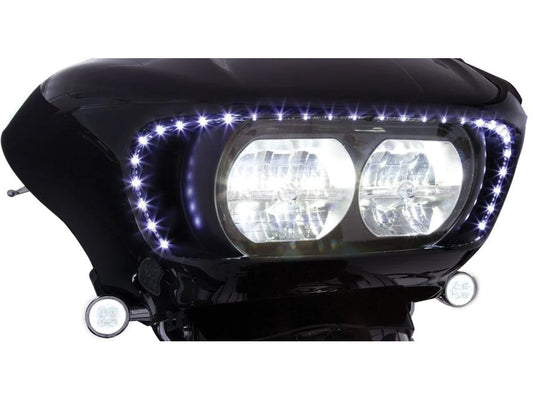 Road Blades with Amber LED Turn Signals & White LED Running Lights. Fits Road Glide 2015-2023 - Ciro3D