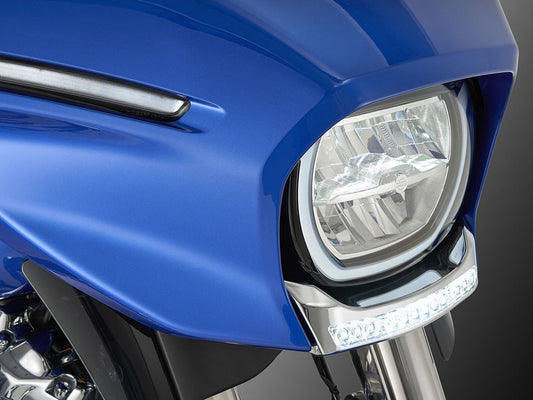GOAT-E LED Driving Light Bar - Chrome. Fits CVO Street Glide 2023up & Street Glide 2024up - Ciro3D
