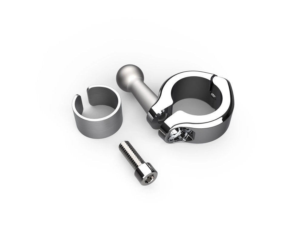 Bar Mount Clamp - Chrome. Fits 7/8-1in. Bar - Ciro3D