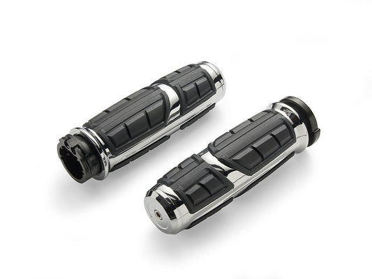 Chicane Handgrips - Chrome. Fits H-D with Throttle Cable - Ciro3D