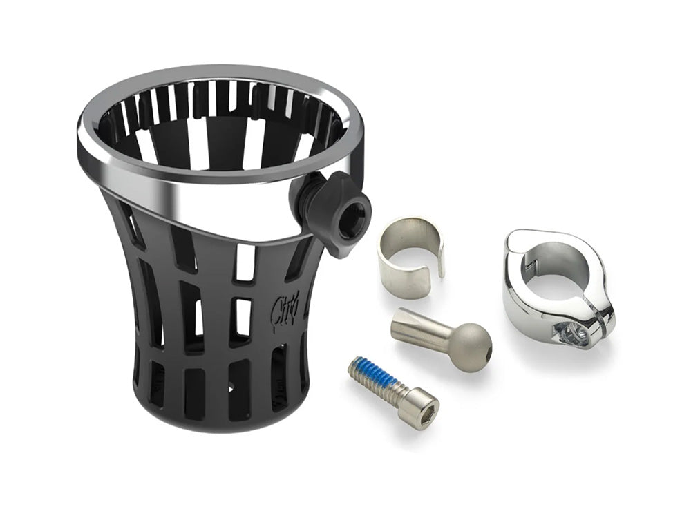 Big Ass Drink Holder with 1in. Clamp - Chrome - Ciro3D