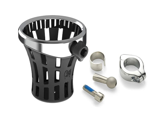 Big Ass Drink Holder with 1in. Clamp - Chrome - Ciro3D