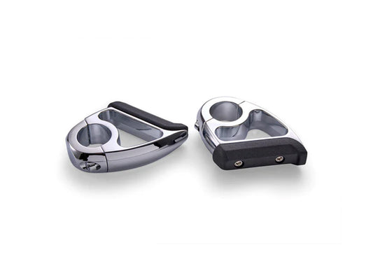 Toe Rest Cruise Pegs - Chrome. Fits Models with 1-1/4in. Crash Bars. - Ciro3D