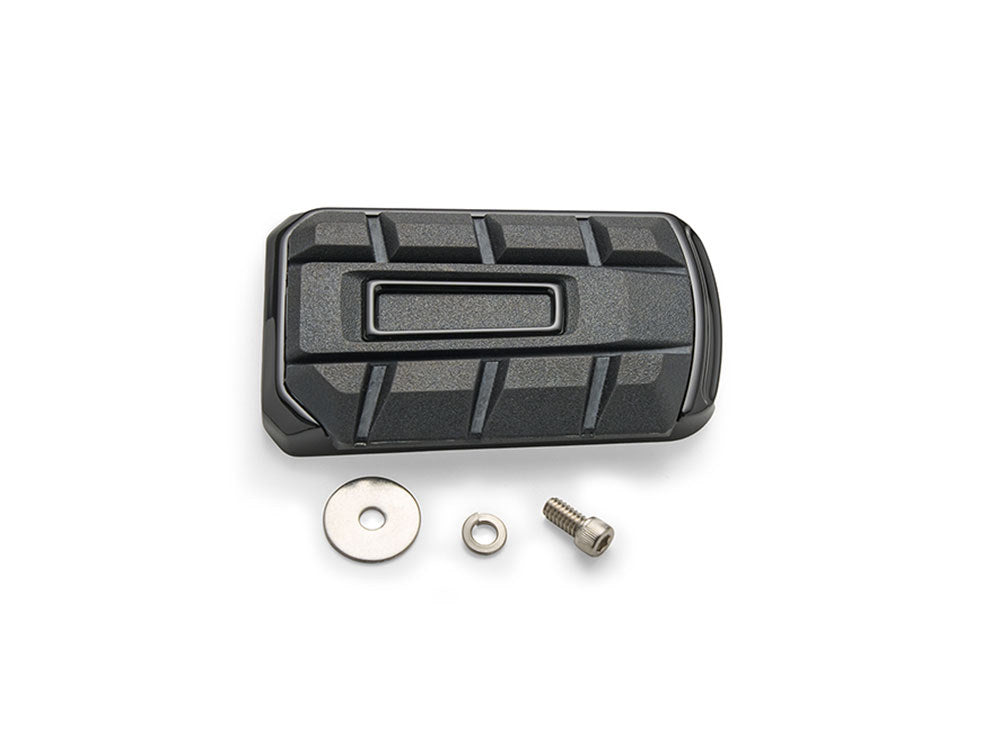 Chicane Brake Pedal Pad - Black. Fits Touring 1980up, FL Softail 1986-2017 & Dyna Switchback 2012-2016 - Ciro3D