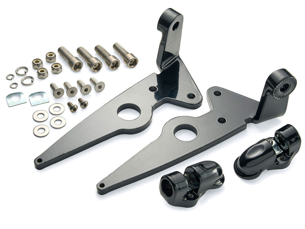 Driver Highway Peg Mounts - Black. Fits Indian Touring Models with Floorbards 2014up - Ciro3D