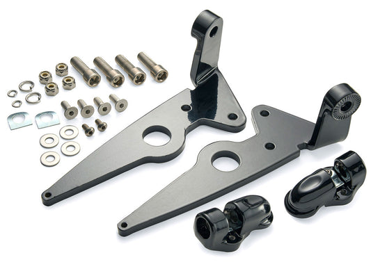Driver Highway Peg Mounts - Black. Fits Indian Touring Models with Floorbards 2014up - Ciro3D