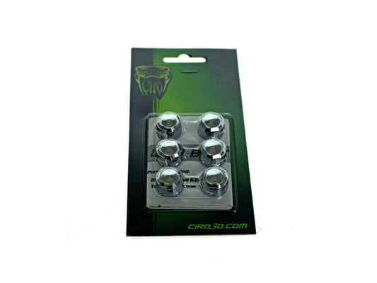Diamond Cut Bolt Covers - Chrome. Fits Socket Head Bolt with 5/16in. Thread. Pack of 6 - Ciro3D