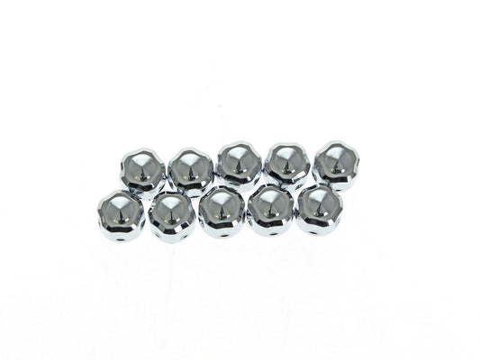 Diamond Cut Bolt Covers - Chrome. Fits Socket Head Bolt with 1/4in. Thread. Pack of 10 - Ciro3D