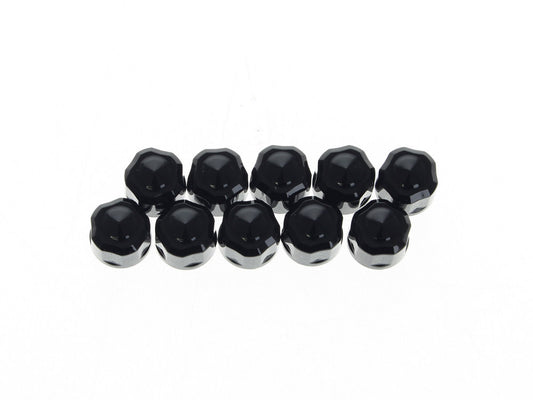 Diamond Cut Bolt Covers - Black. Fits Socket Head Bolt with 1/4in. Thread. Pack of 10 - Ciro3D