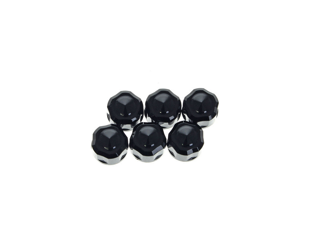 Diamond Cut Bolt Covers - Black. Fits Socket Head Bolt with 5/16in. Thread. Pack of 6 - Ciro3D