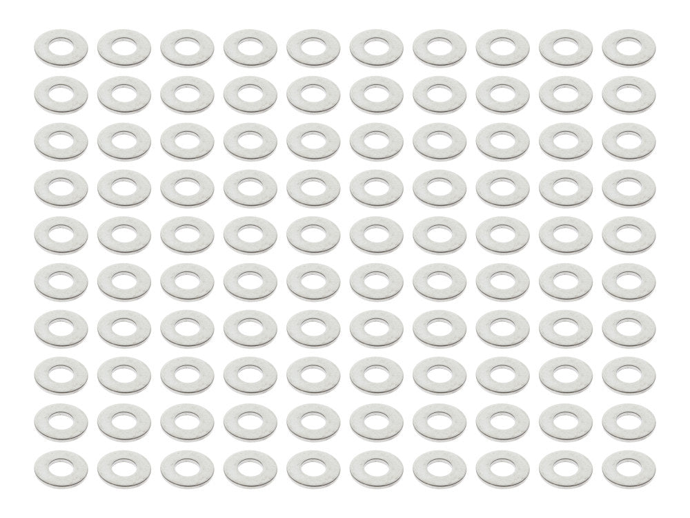 1/4in. Flat Washer - Chrome. Pack of 100. - Colony Machine