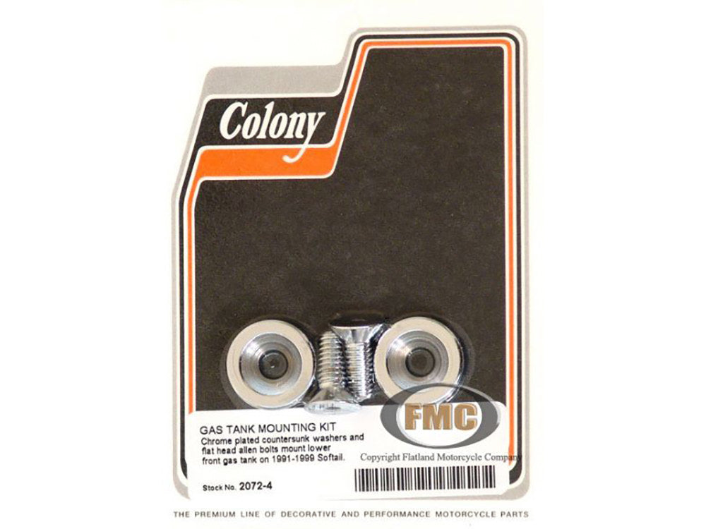 Front Lower Fuel Tank Mount Kit - Chrome. Fits Softail 1991-1999. - Colony Machine