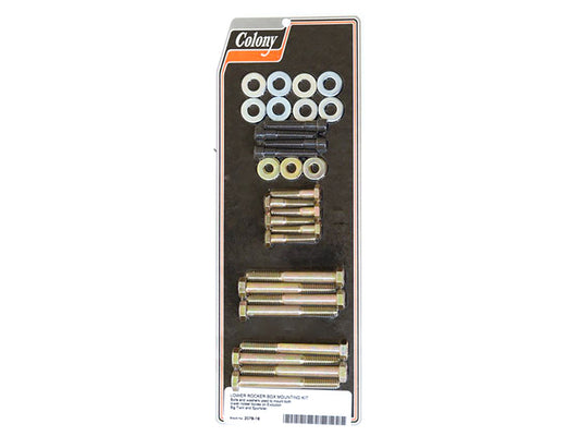 Lower Rocker Box Mount Kit. Fits Evo Big Twin 1984-1999 & Sportster 1986-2003. - Colony Machine