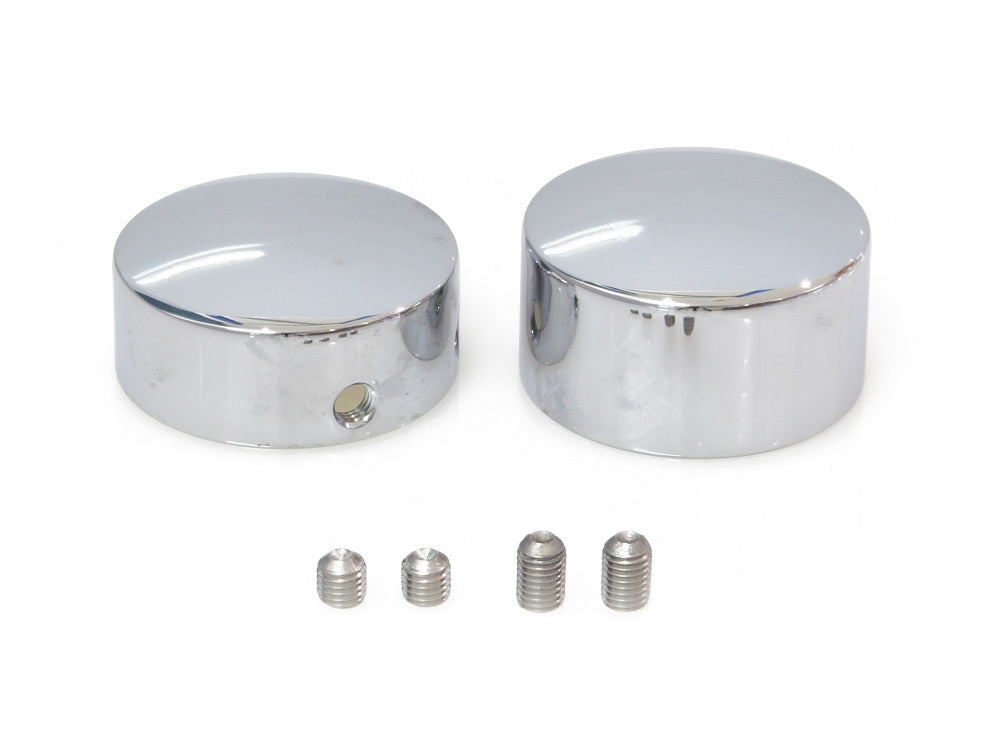 Swingarm Pivot Bolt Covers - Chrome. Fits Softail 2000-2007. - Colony Machine