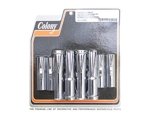 Pushrod Covers - Chrome. Fits Twin Cam 1999-2017. - Colony Machine