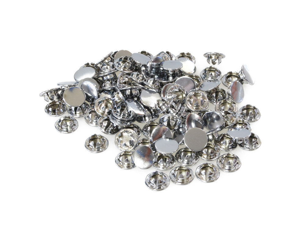 7/16in. (12mm) Hole Plugs - Chrome. Pack of 100. - Colony Machine