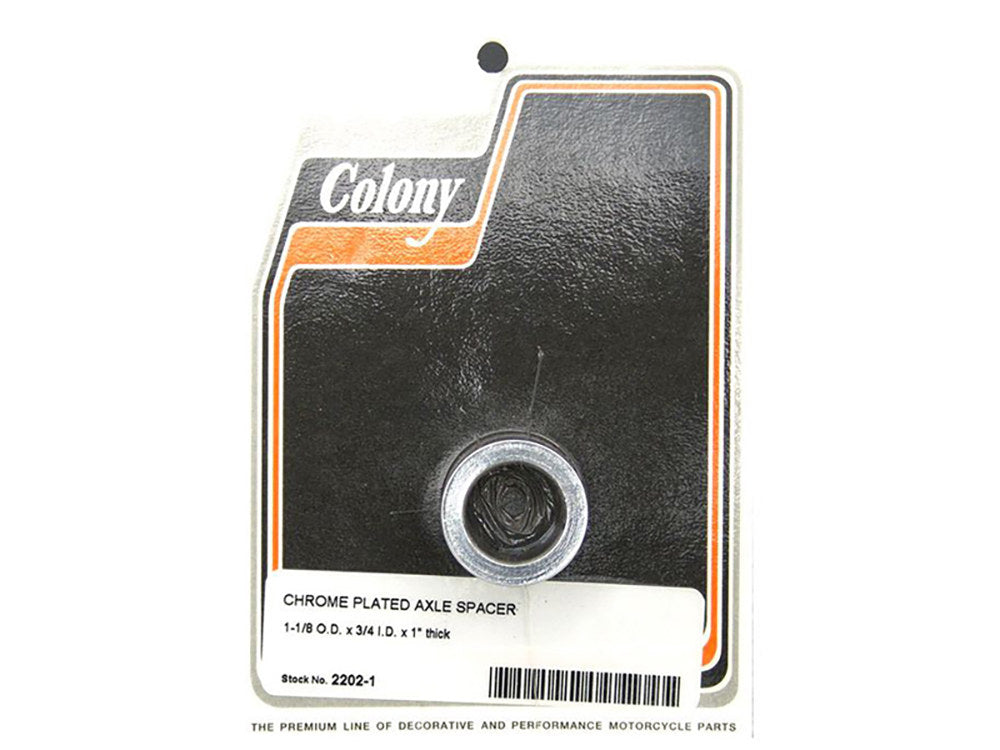 1in. Thick x 3/4in. Inside Diameter Axle Spacer - Chrome. - Colony Machine