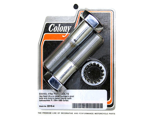 Swingarm Pivot Bolts - Chrome. Fits Softail 1984-1999. - Colony Machine