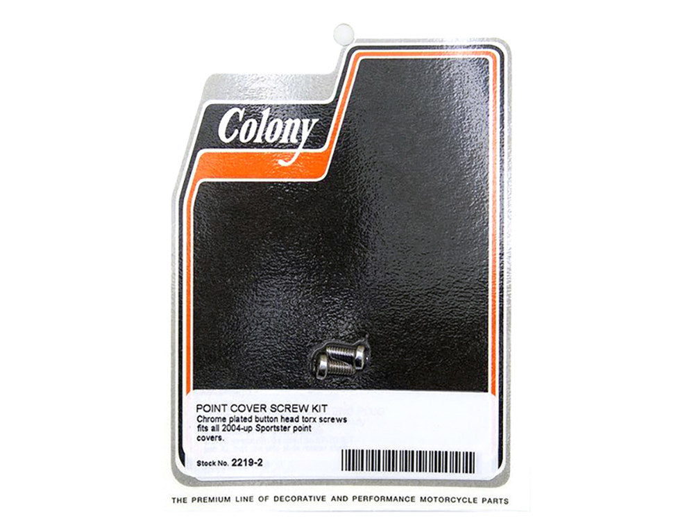 Button Head Points Cover Bolts - Chrome. Fits Sportster 2004-2021 - Colony Machine