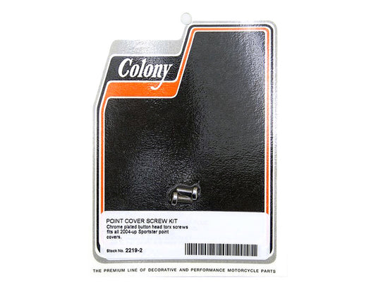 Button Head Points Cover Bolts - Chrome. Fits Sportster 2004-2021 - Colony Machine
