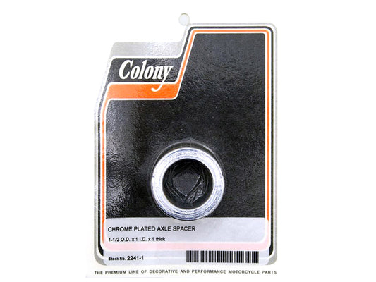 1in. Thick x 1in. or 25mm Inside Diameter Axle Spacer - Chrome. - Colony Machine