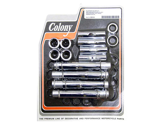 Pushrod Covers - Chrome. Fits Sportster 2004-2021 - Colony Machine