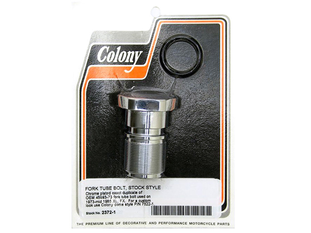Fork Tube Bolt. Fits Narrow Glide 1973-1985. - Colony Machine